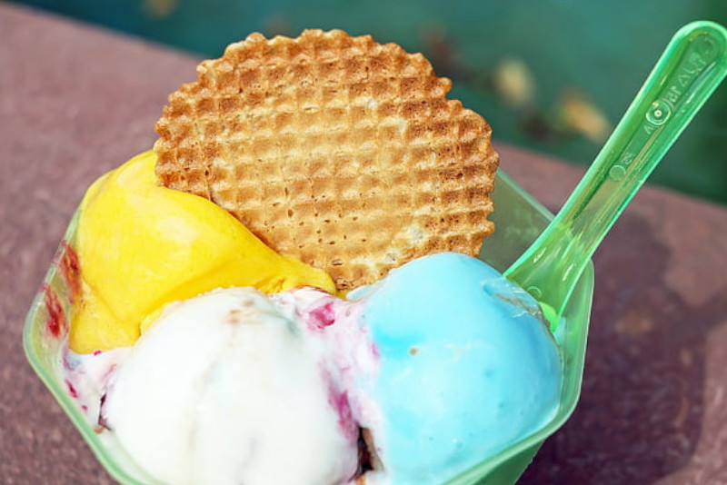 Natural food coloring for ice cream