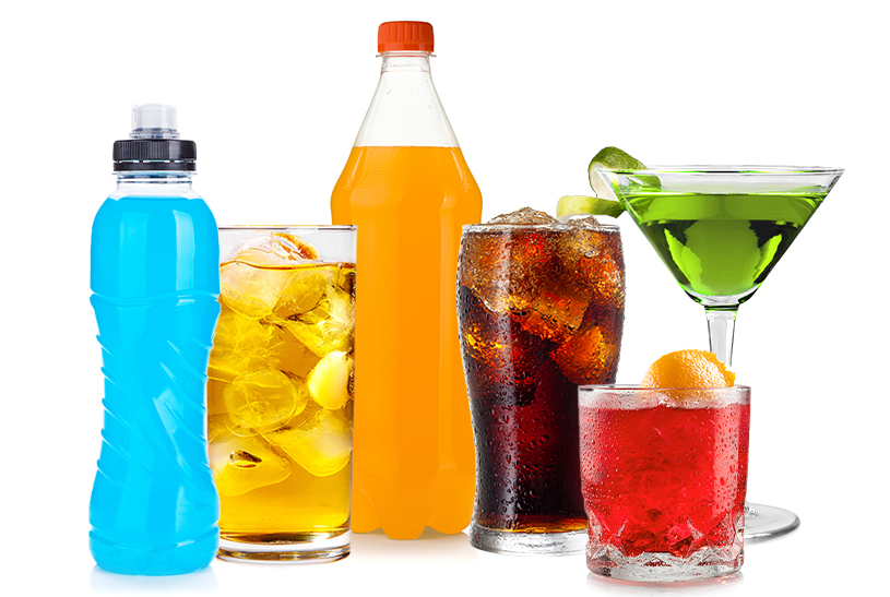 FoodRGB Natural food color application photography for beverages including carbonated, functional, hydration and more