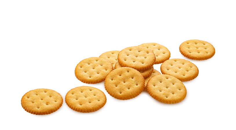 FoodRGB Natural food color application photography for Snacks including crackers,using orange natural food color