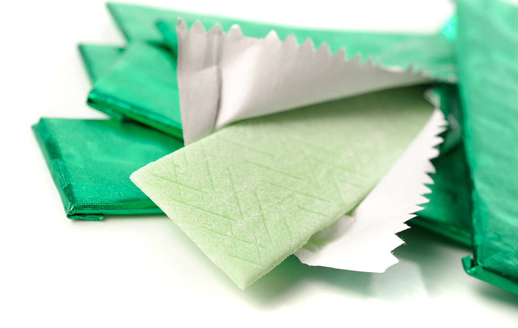 FoodRGB Natural food color application photography for confectionery gum in green