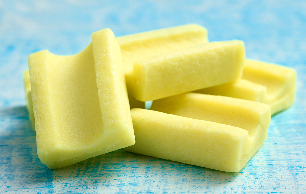 FoodRGB Natural food color application photography for confectionery gum in yellow
