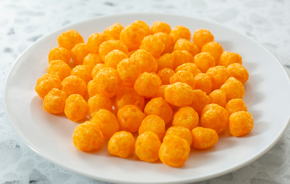 FoodRGB Natural food color application for snacks including puffed using orange natural food color