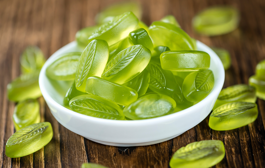 FoodRGB Natural food color application photography for confectionery gummies green