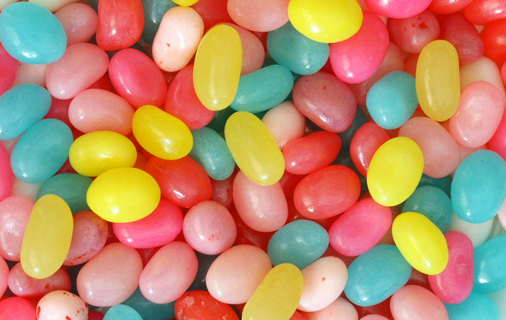 FoodRGB Natural food color application photography for confectionery hard pan candy pink, yellow, blue