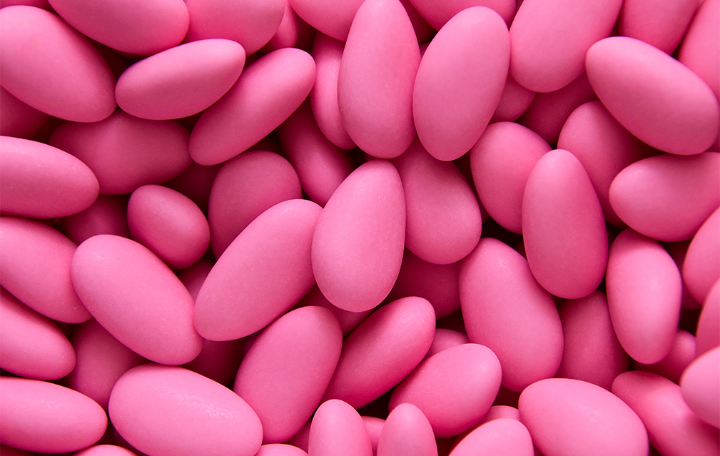 FoodRGB Natural food color application photography for confectionery hard pan candy pink