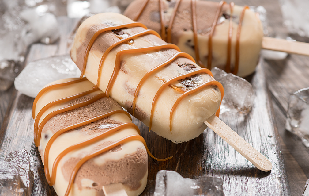 FoodRGB Natural food color application photography for confectionery ice pops brown