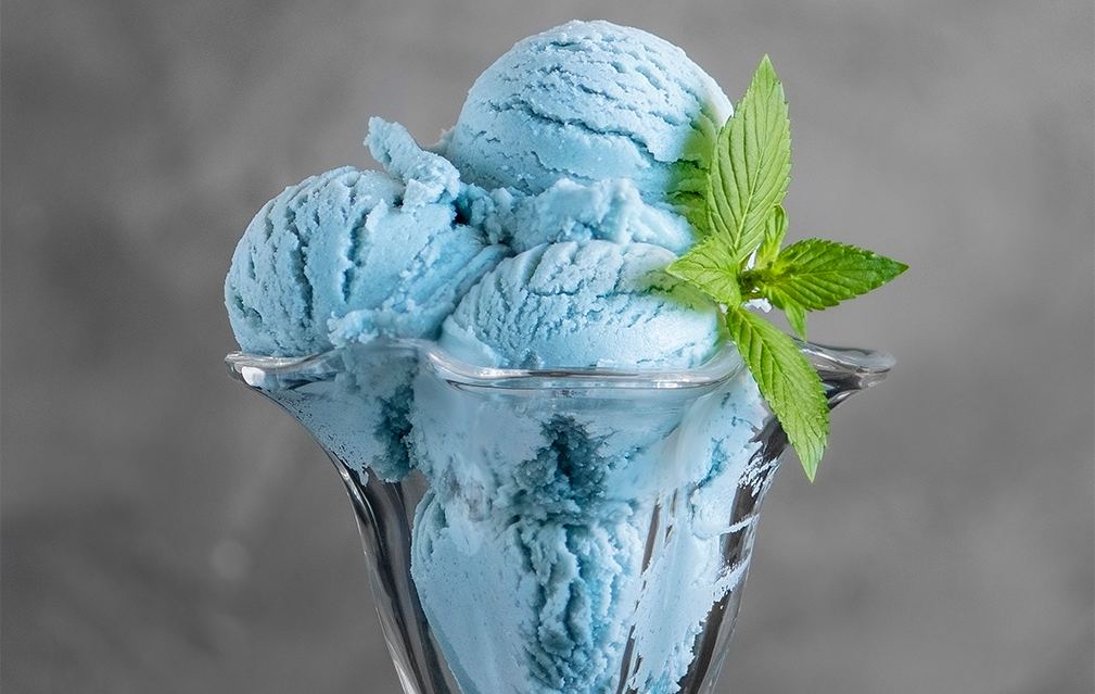 FoodRGB Natural food color application photography for Dairy ice cream blue