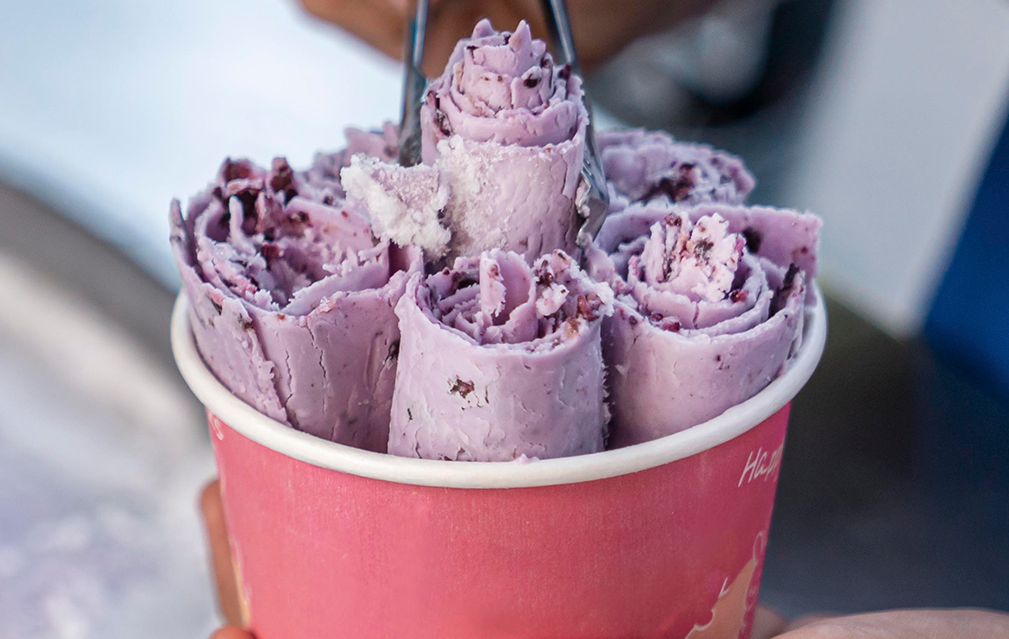 FoodRGB Natural food color application photography for Dairy ice cream purple
