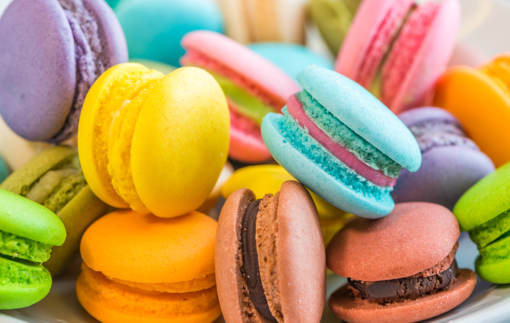 FoodRGB Natural food color application for baked goods including cookies using green, red, yellow, pink, brown and yellow natural food color