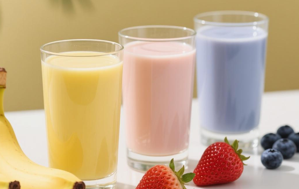 FoodRGB Natural food color application photography for Dairy Milk pink, yellow, and blue