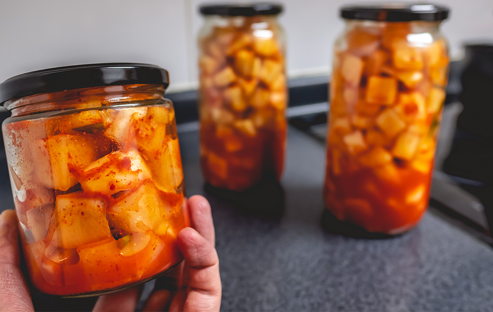 FoodRGB Natural food color application photography for pickled vegetables orange