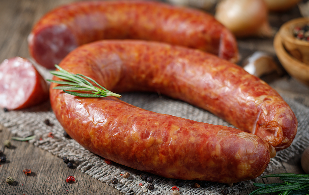 FoodRGB Natural food color application photography for meat and poultry sausage red