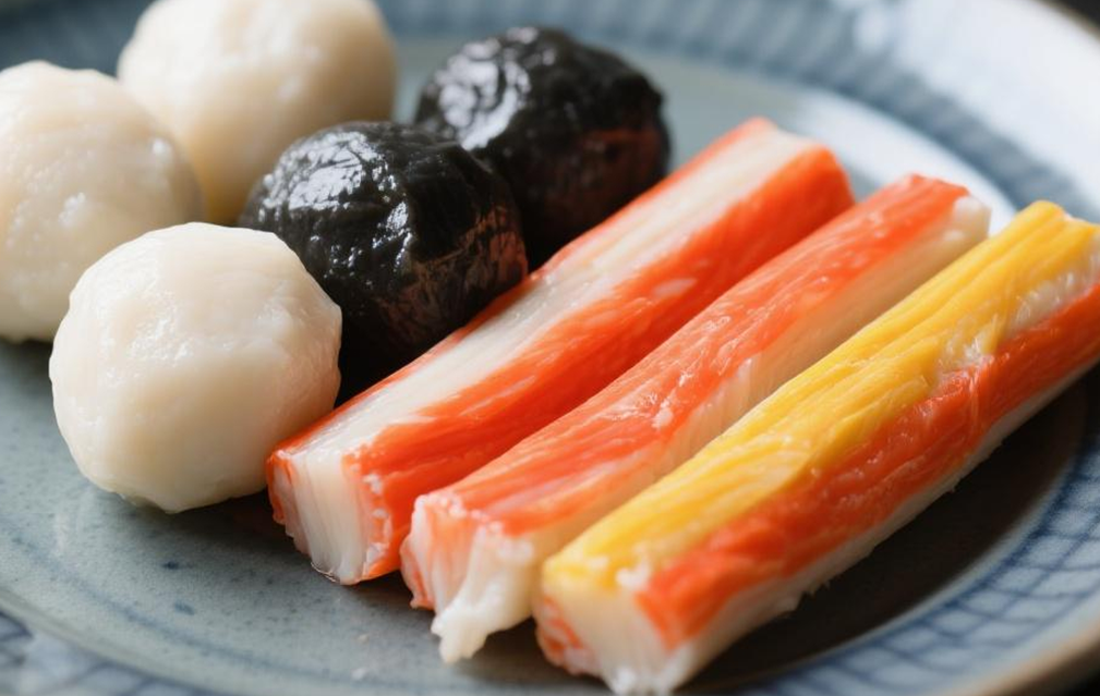 FoodRGB Natural food color application photography for meat and poultry surimi yellow orange.