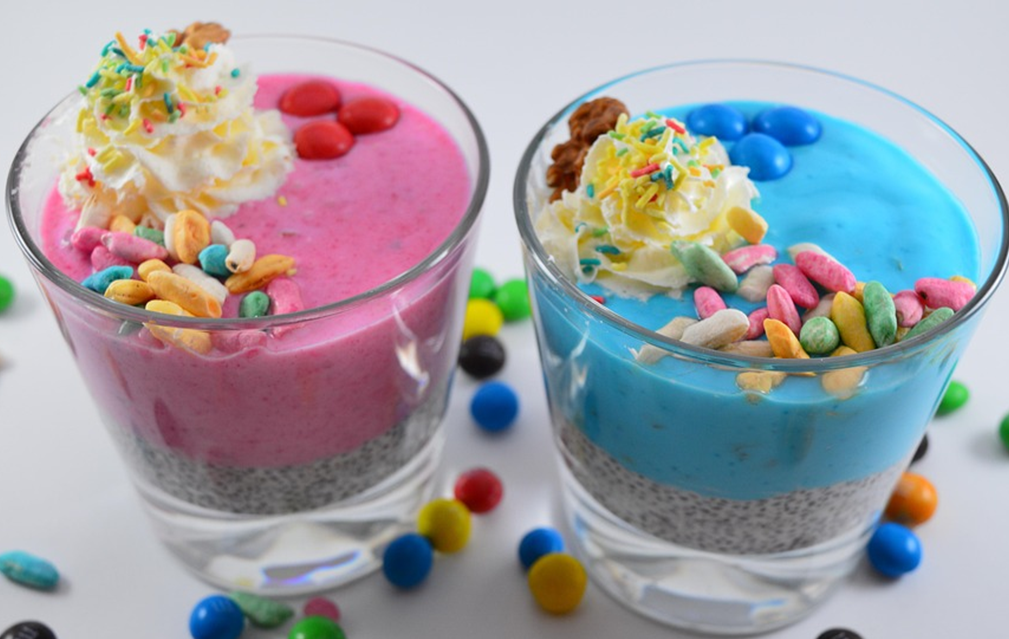 FoodRGB Natural food color application photography for Dairy Milk pink and blue