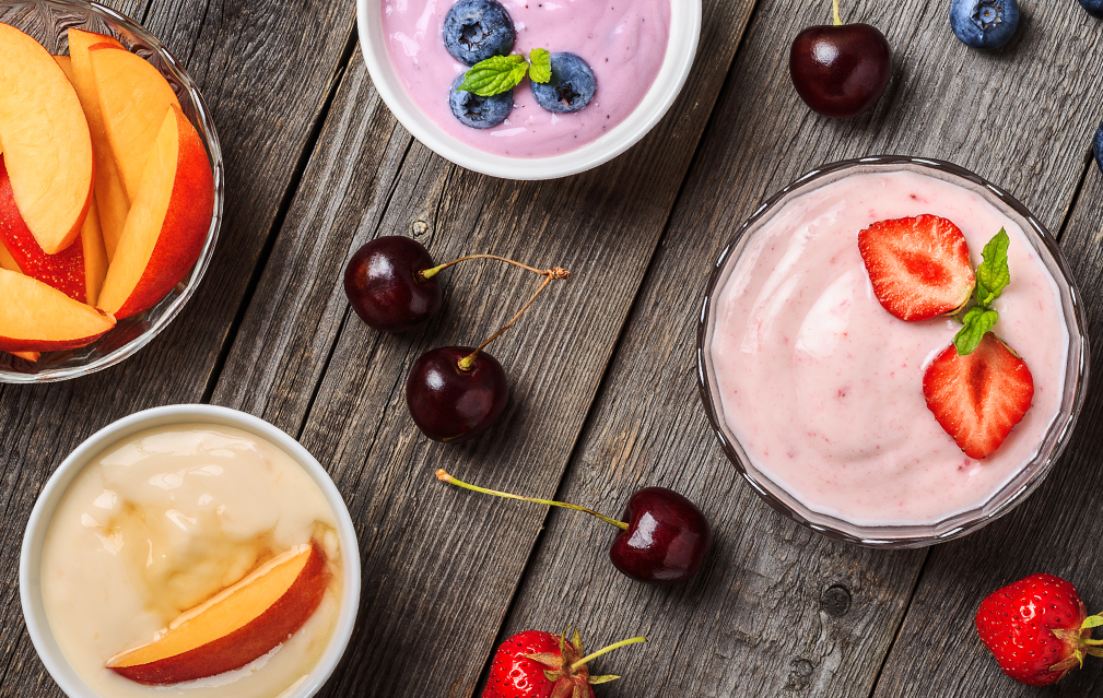 FoodRGB Natural food color application photography for Dairy Yogurt purple, pink