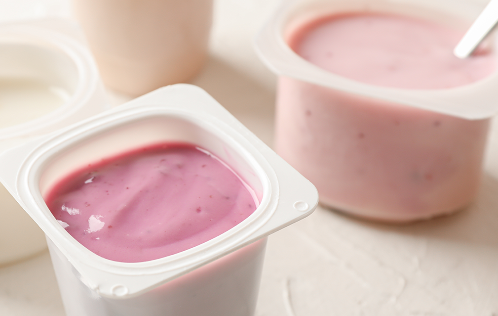 FoodRGB Natural food color application photography for Dairy Yogurt purple, pink