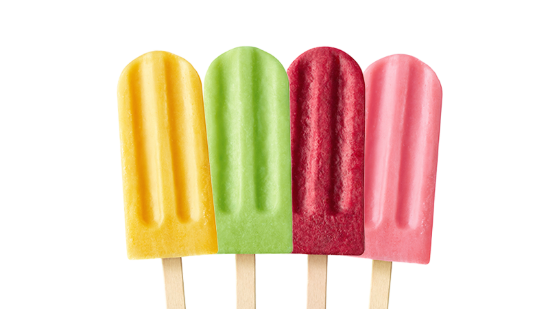 FoodRGB Natural food color application photography for confectionery including  ice pops,using green, red, pink, and yellow natural food color