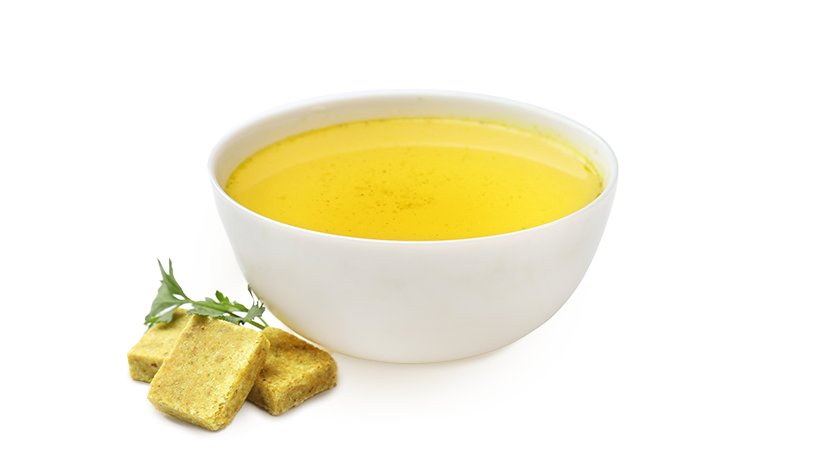 FoodRGB application photography for savory including soup in yellow