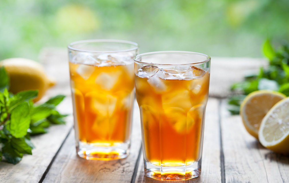 FoodRGB Beta Carotene Application photography for Beverages including tea and lemonade in yellow and brown