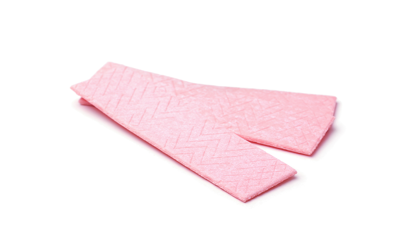 FoodRGB application photography for confectionery including chewing gum in pink