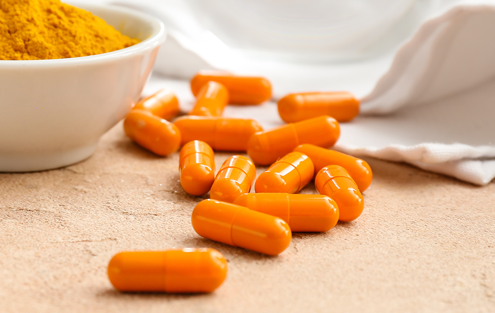 FoodRGB Natural food color application photography for nutraceuticals capsules using orange natural food color