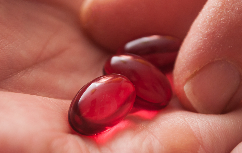 FoodRGB Natural food color application photography for nutraceuticals red capsules