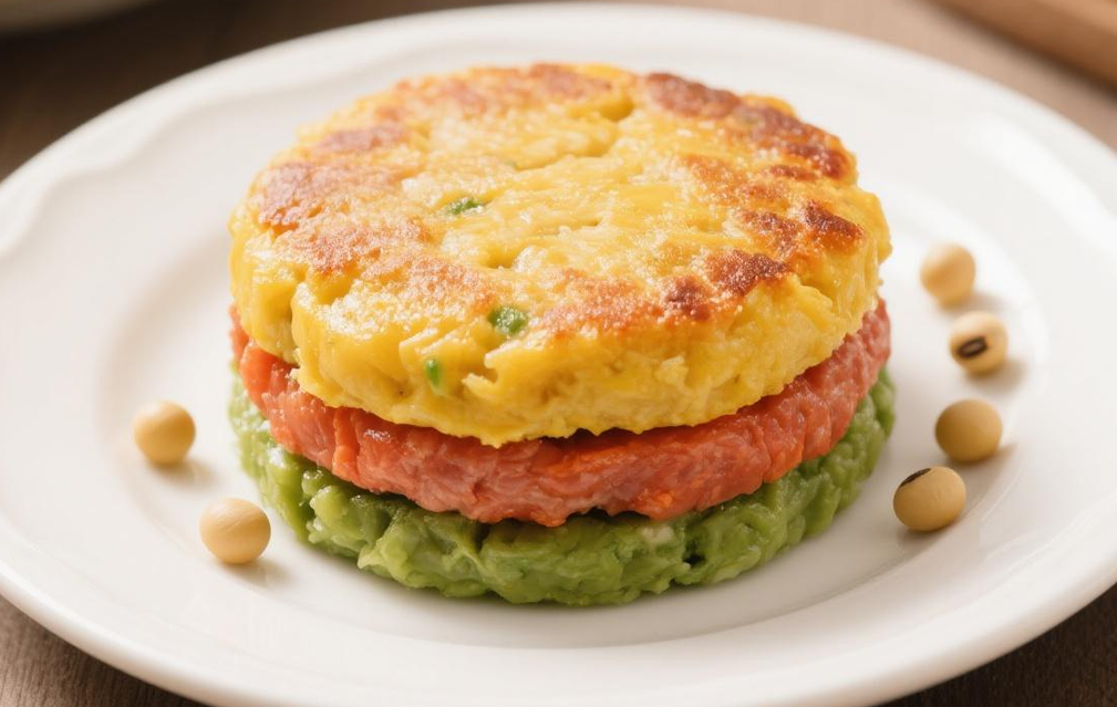 FoodRGB Natural food color application photography for plant based meat red, green, and yellow