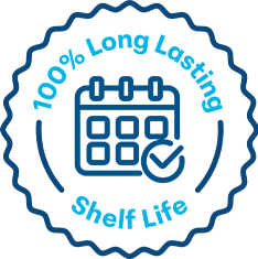 FoodRGB benefits 100% Long Lasting Shelf Life