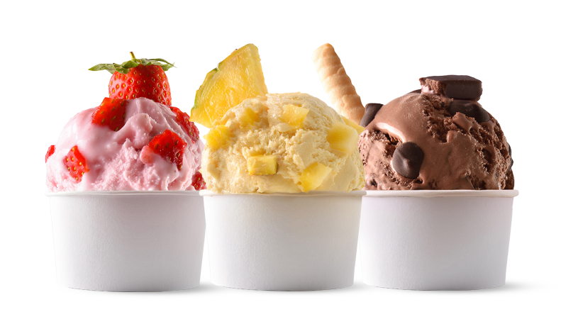 FoodRGB Natural food color application photography for ice cream using pink, yellow and brown